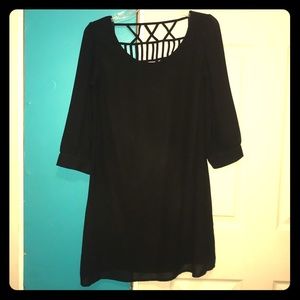Black dress with cute back patten.